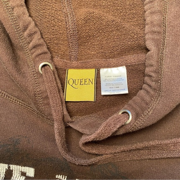 Queen “We Are The Champions” Brown Hoodie XL Medium Weight GUC - Picture 4 of 11